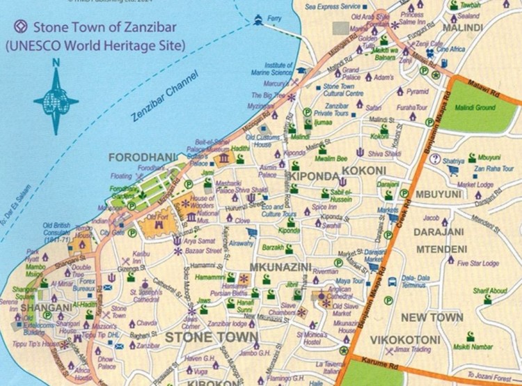 Kilimandżaro i północna Tanzania. Mapa samochodowo-turystyczna wydawnictwa ITMB. Fragment 3