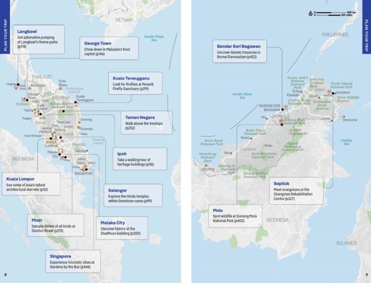 Malezja, Singapur i Brunei / Malaysia, Singapore & Brunei. Przewodnik wydawnictwa Lonely Planet. Przykładowe strony 1