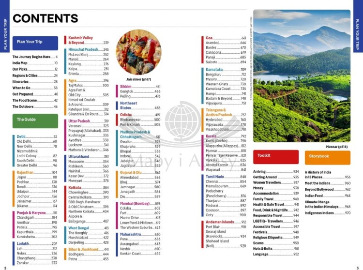 Indie / India. Przewodnik wydawnictwa Lonely Planet. Spis treści