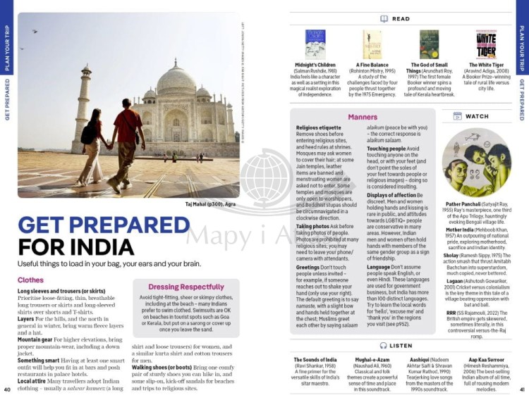 Indie / India. Przewodnik wydawnictwa Lonely Planet. Przykładowe strony 4