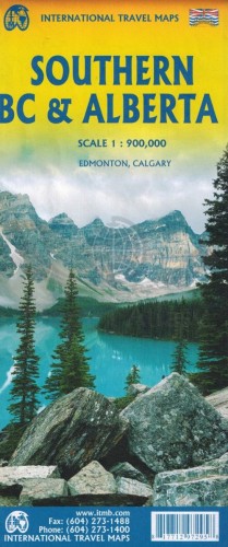 Południowa Kolumbia Brytyjska i Alberta 1:900 000. Mapa samochodowo-turystyczna wydawnictwa ITMB. Okładka