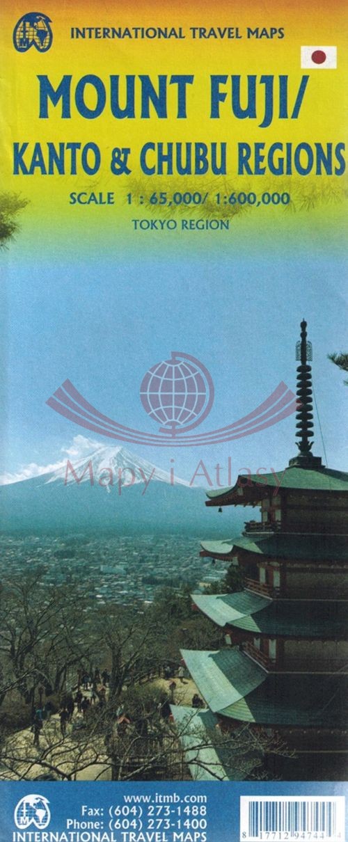 Fudżi. Region Kanto i Chubu. Mapa samochodowo-turystyczna. ITMB