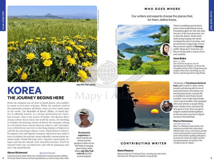 Korea. Przewodnik wydawnictwa Lonely Planet. Przykładowe strony 1
