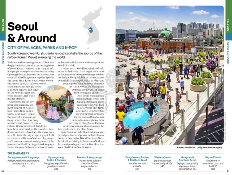 Korea. Przewodnik wydawnictwa Lonely Planet. Przykładowe strony 6