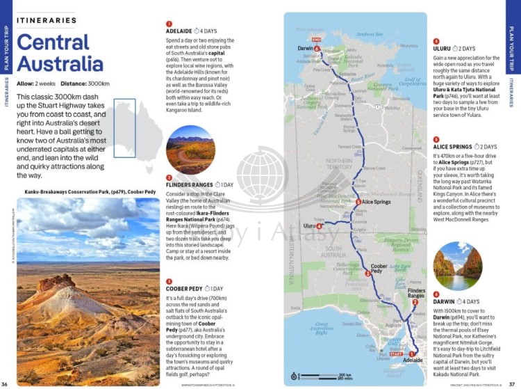 Australia. Przewodnik wydawnictwa Lonely Planet. Przykładowe strony 3