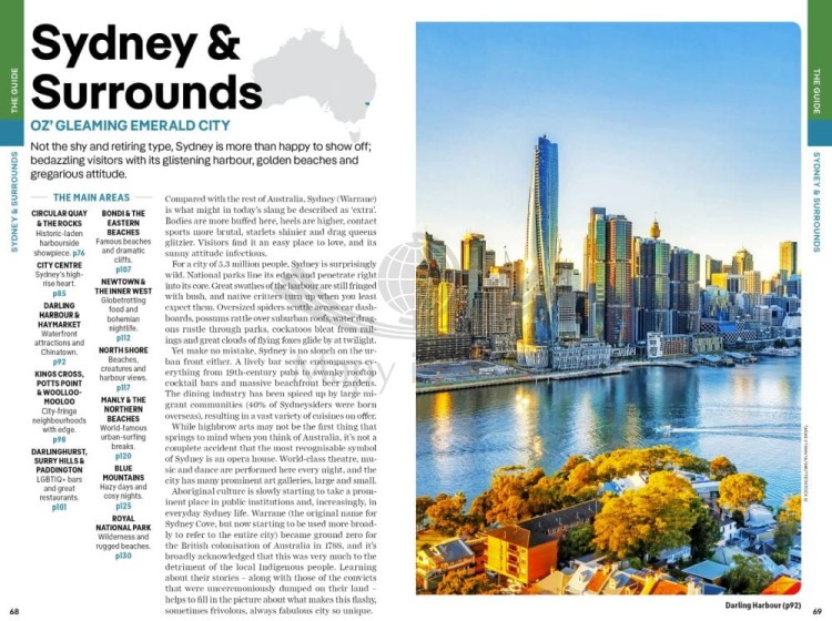Australia. Przewodnik wydawnictwa Lonely Planet. Przykładowe strony 6