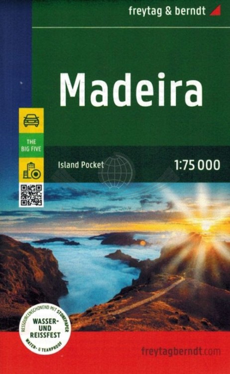 Madera 1:75 000. Wodoodporna mapa samochodowo-turystyczna wydawnictwa Freytag & Berndt. Okładka