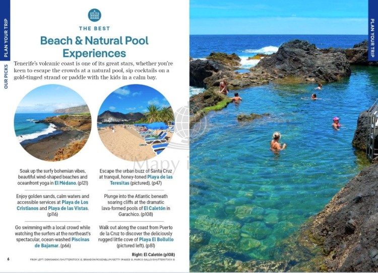 Teneryfa / Tenerife. Przewodnik Pocket z mapą wyspy wydawnictwa Lonely Planet. Przykładowe strony 1