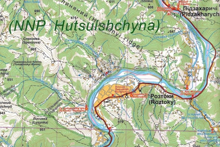 Góry Pokucko-Bukowińskie 1:50 000. Wodoodporna mapa turystyczna wydawnictwa ASSA. Fragment 2