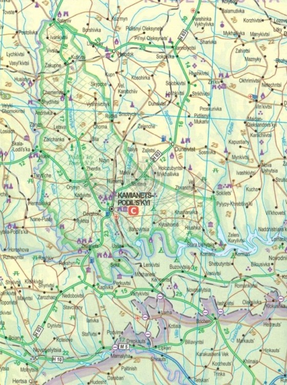 Ukraina 1:1 000 000. Wodoodporna mapa samochodowo-turystyczna wydawnictwa ITMB. Fragment 1