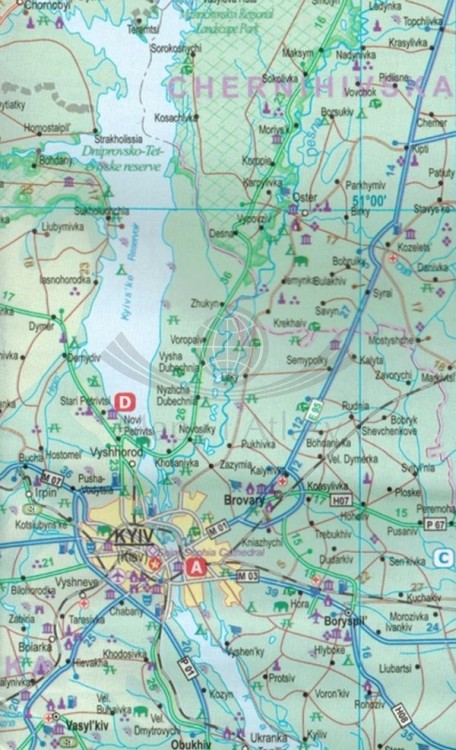 Ukraina 1:1 000 000. Wodoodporna mapa samochodowo-turystyczna wydawnictwa ITMB. Fragment 2