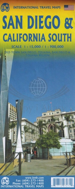 San Diego i południowa Kalifornia. Plan miasta / Mapa samochodowo-turystyczna wydawnictwa ITMB. Okładka