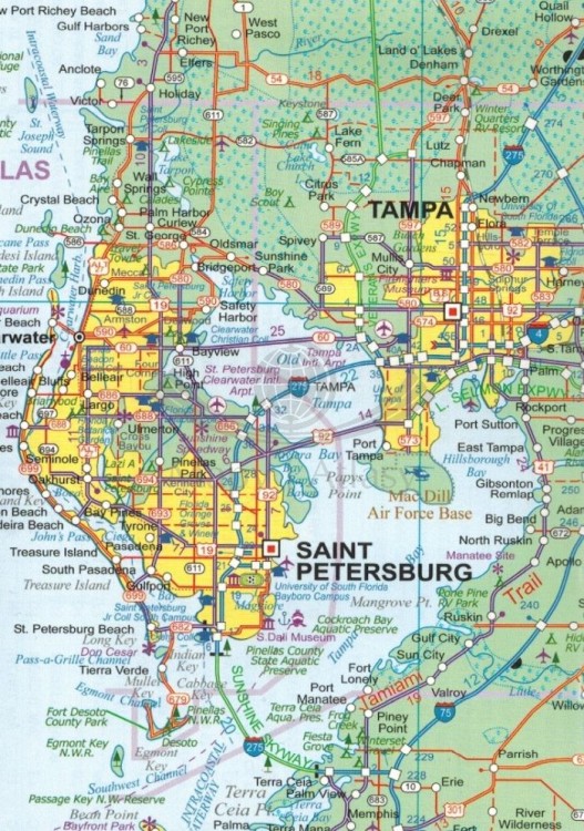Orlando i południowa Floryda. Plan miasta / Wodoodporna mapa samochodowo-turystyczna wydawnictwa ITMB. Fragment 2