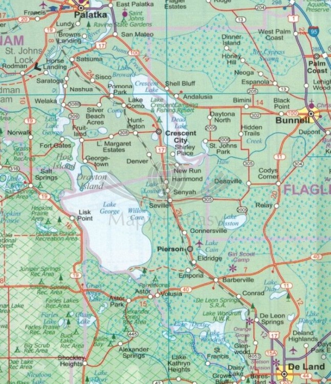 Orlando i południowa Floryda. Plan miasta / Wodoodporna mapa samochodowo-turystyczna wydawnictwa ITMB. Fragment 3