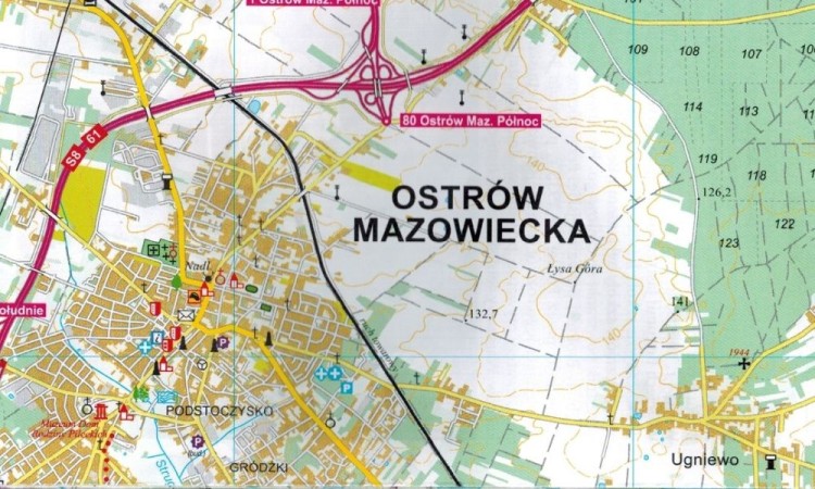 Puszcza Biała, część wschodnia 1:50 000. Mapa turystyczna wydawnictwa TD Mapy. Fragment 2