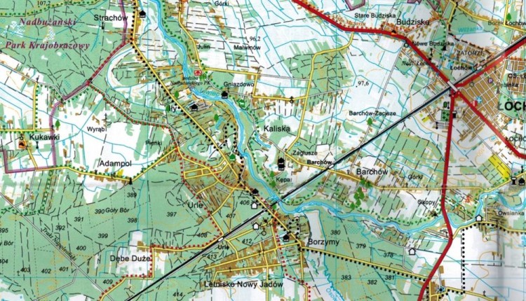 Puszcza Biała, część wschodnia 1:50 000. Mapa turystyczna wydawnictwa TD Mapy. Fragment 3