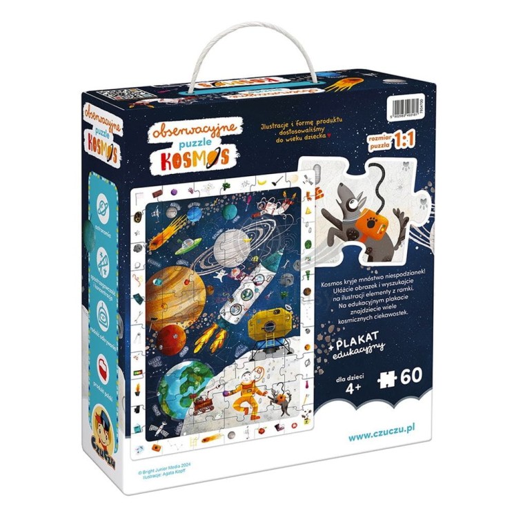 Kosmos. Puzzle obserwacyjne 60 elementów wydawnictwa Czuczu.