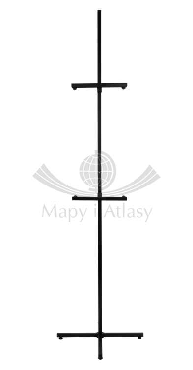 Stojak na mapy z regulacją wysokości - czarny