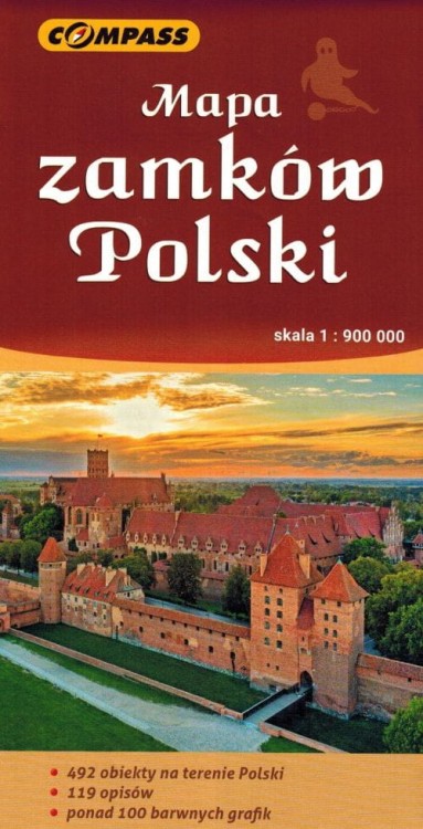 Polska. Mapa turystyczna zamków Polski wydawnictwa Compass. Okładka
