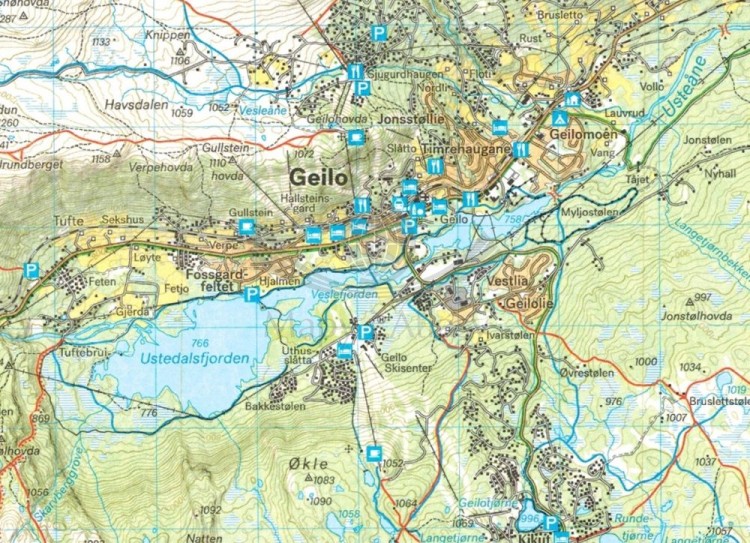 Hardangervidda, część północna 1:50 000. Wodoodporna mapa turystyczna wydawnictwa Calazo. Fragment 1