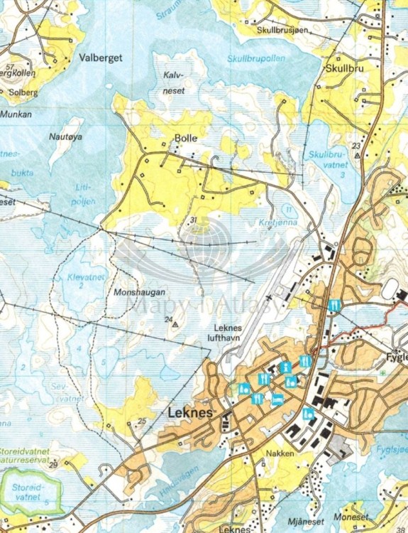 Lofoty: Moskenesoya i Flakstadoya 1:30 000. Wodoodporna mapa turystyczna wydawnictwa Calazo. Fragment 2