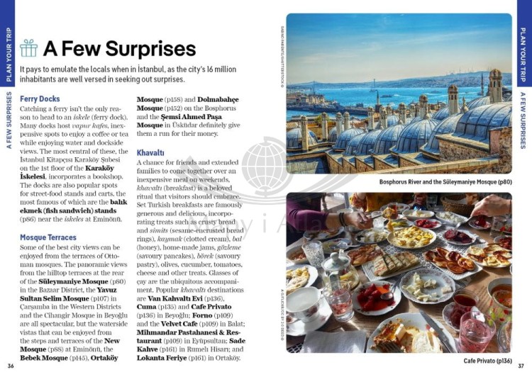 Stambuł / Istanbul. Przewodnik Pocket z mapą wydawnictwa Lonely Planet. Przykładowe strony 4