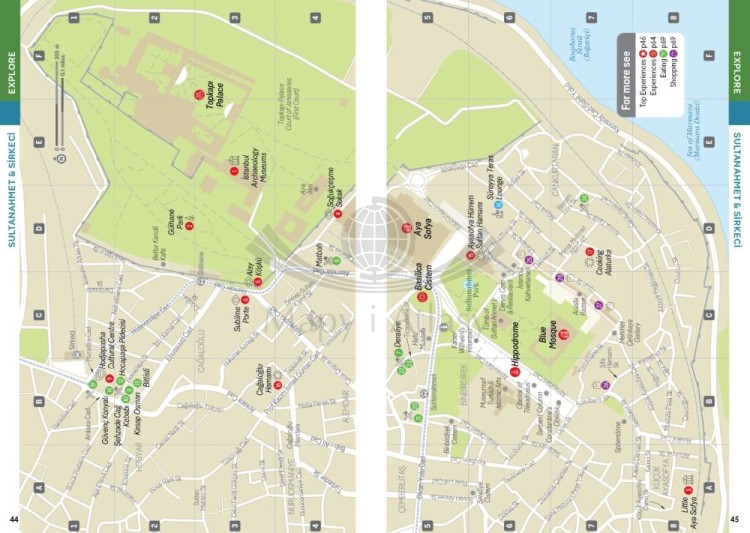 Stambuł / Istanbul. Przewodnik Pocket z mapą wydawnictwa Lonely Planet. Przykładowe strony 5