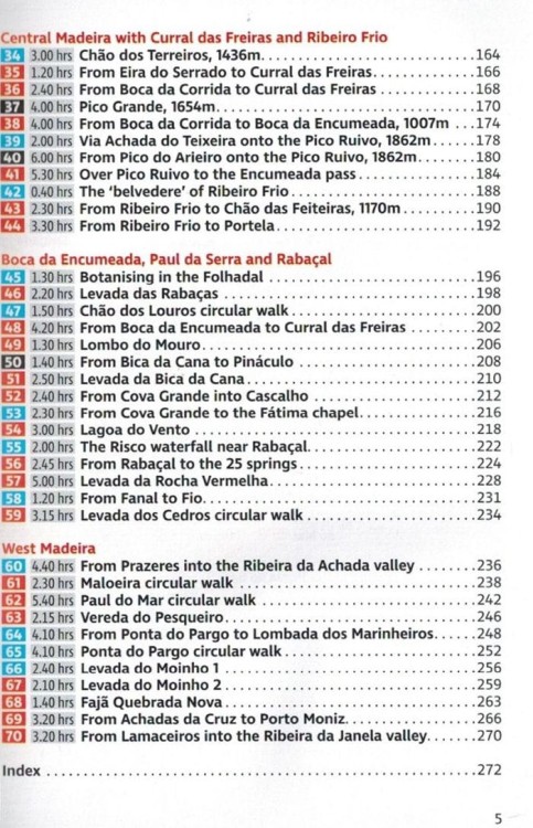 Madera: 70 tras pieszych / Madeira: 70 walks. Przewodnik wydawnictwa Rother. Spis treści 2
