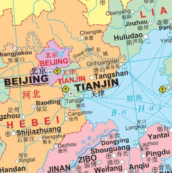 Chiny 1:6 500 000. Mapa samochodowa wydawnictwa Gizi Map. Fragment