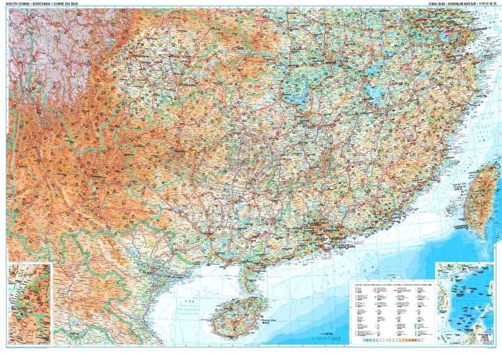 Chiny południowe 1:2 000 000. Mapa samochodowo-turystyczna /1/ wydawnictwa Gizi Map. Rozłożona mapa