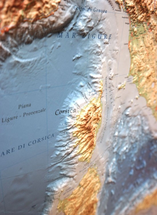 Włochy 1:1 600 000. Mapa plastyczna (trójwymiarowa). Fragment 2
