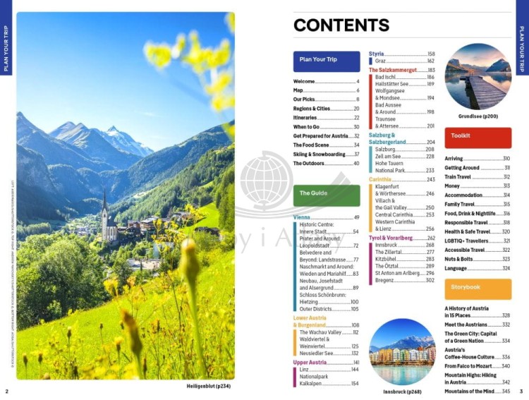 Austria. Przewodnik wydawnictwa Lonely Planet. Spis treści