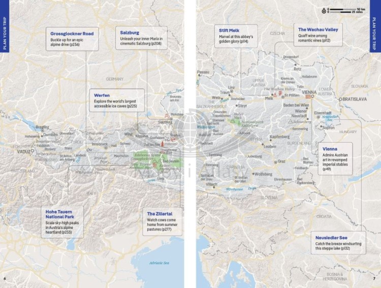 Austria. Przewodnik wydawnictwa Lonely Planet. Przykładowe strony 1