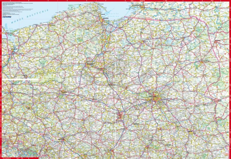 Polska 1:1 000 000. Laminowana mapa samochodowa wydawnictwa ExpressMap. Strona druga