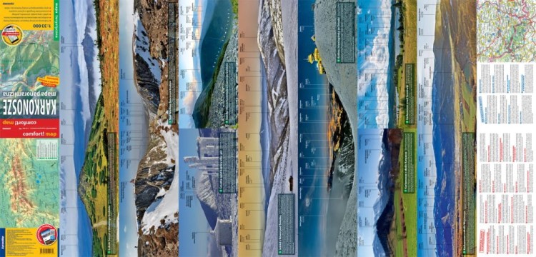 Karkonosze 1:33 000. Laminowana mapa panoramiczna wydawnictwa ExpressMap. Strona druga