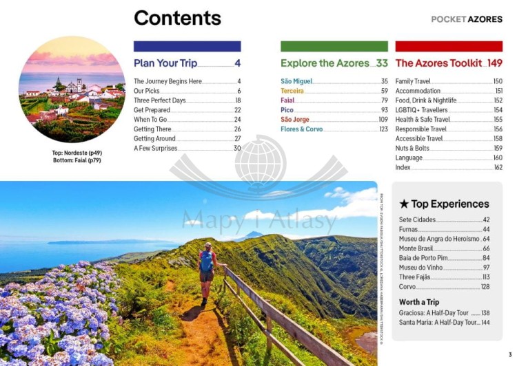 Azory / Azores. Przewodnik Pocket wydawnictwa Lonely Planet. Spis treści
