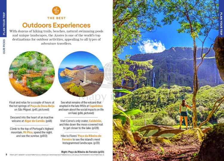 Azory / Azores. Przewodnik Pocket wydawnictwa Lonely Planet. Przykładowe strony 1