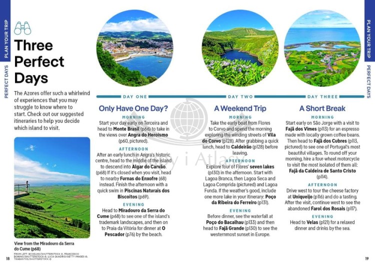 Azory / Azores. Przewodnik Pocket wydawnictwa Lonely Planet. Przykładowe strony 2