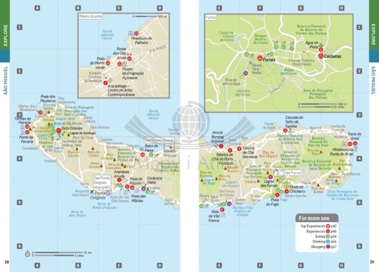 Azory / Azores. Przewodnik Pocket wydawnictwa Lonely Planet. Przykładowe strony 5