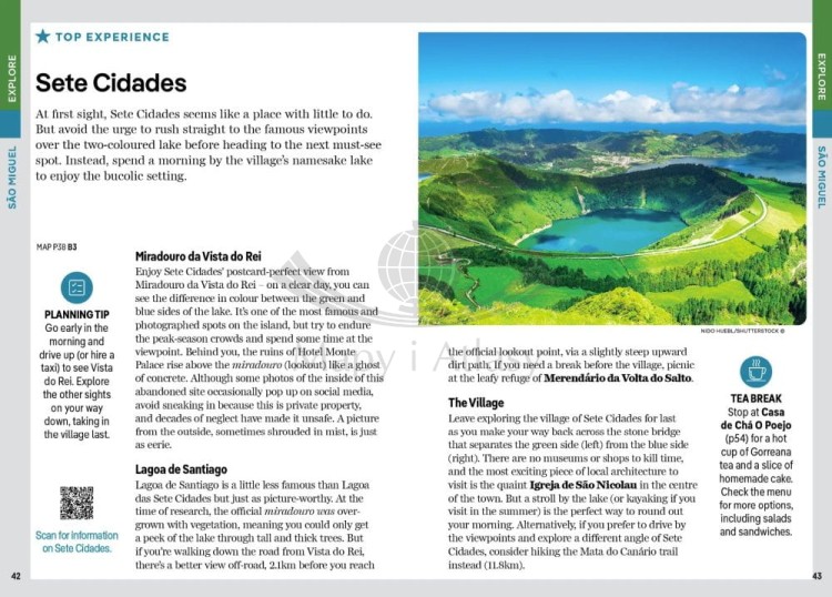 Azory / Azores. Przewodnik Pocket wydawnictwa Lonely Planet. Przykładowe strony 6