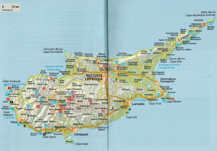Południowy i północny Cypr: 50 tras pieszych / South & North Cyprus: 50 walks. Przewodnik wydawnictwa Rother. Przykładowe strony 1