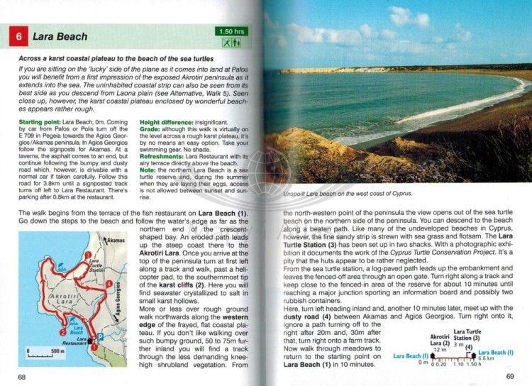 Południowy i północny Cypr: 50 tras pieszych / South & North Cyprus: 50 walks. Przewodnik wydawnictwa Rother. Przykładowe strony 2