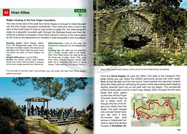 Południowy i północny Cypr: 50 tras pieszych / South & North Cyprus: 50 walks. Przewodnik wydawnictwa Rother. Przykładowe strony 3