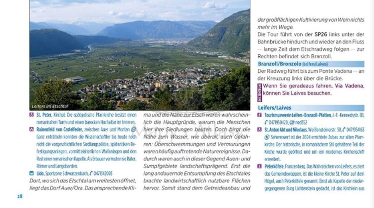 Trentino. Pomiędzy jeziorami Garda, Etsch i Dolomitami. Atlas rowerowy wydawnictwa Verlag Esterbauer. Przykładowe strony 3