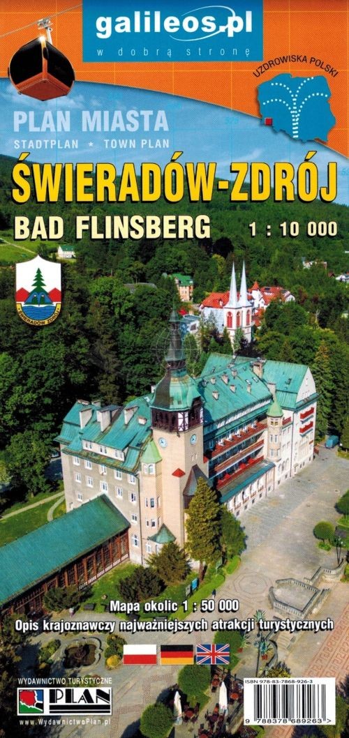 Świeradów-Zdrój 1:10 000. Mapa / Plan miasta. Wyd. 2025. Galileos