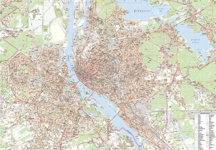 Ryga 1:20 000. Mapa / Plan miasta wydawnictwa Jana Seta. Strona pierwsza
