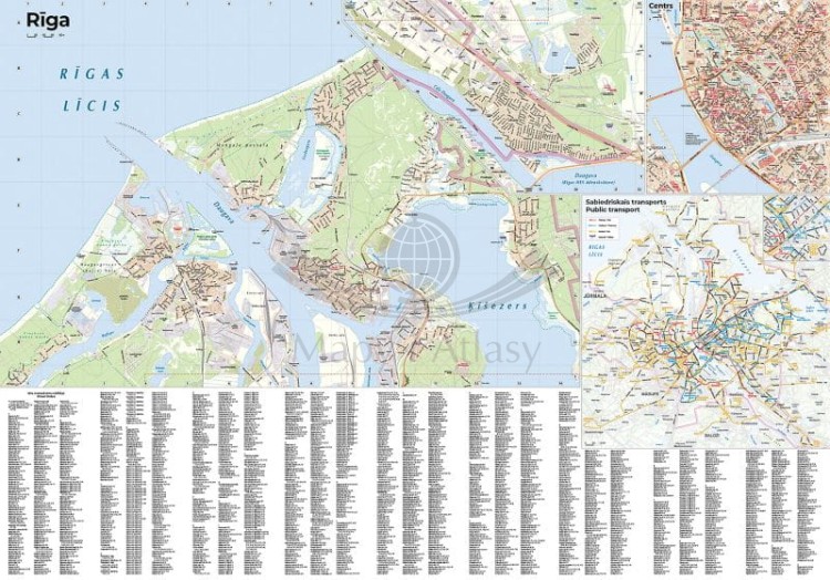 Ryga 1:20 000. Mapa / Plan miasta wydawnictwa Jana Seta. Strona druga