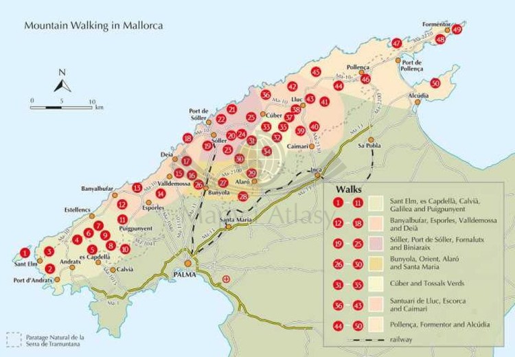 Majorka. 50 tras górskich / Mountain walking in Mallorca. Przewodnik turystyczny wydawnictwa Cicerone. Zasięg