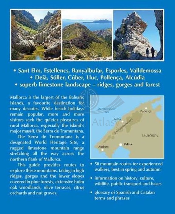 Majorka. 50 tras górskich / Mountain walking in Mallorca. Przewodnik turystyczny wydawnictwa Cicerone. Okładka - tył