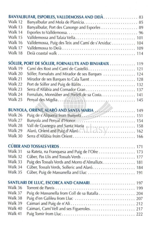 Majorka. 50 tras górskich / Mountain walking in Mallorca. Przewodnik turystyczny wydawnictwa Cicerone. Spis treści 2